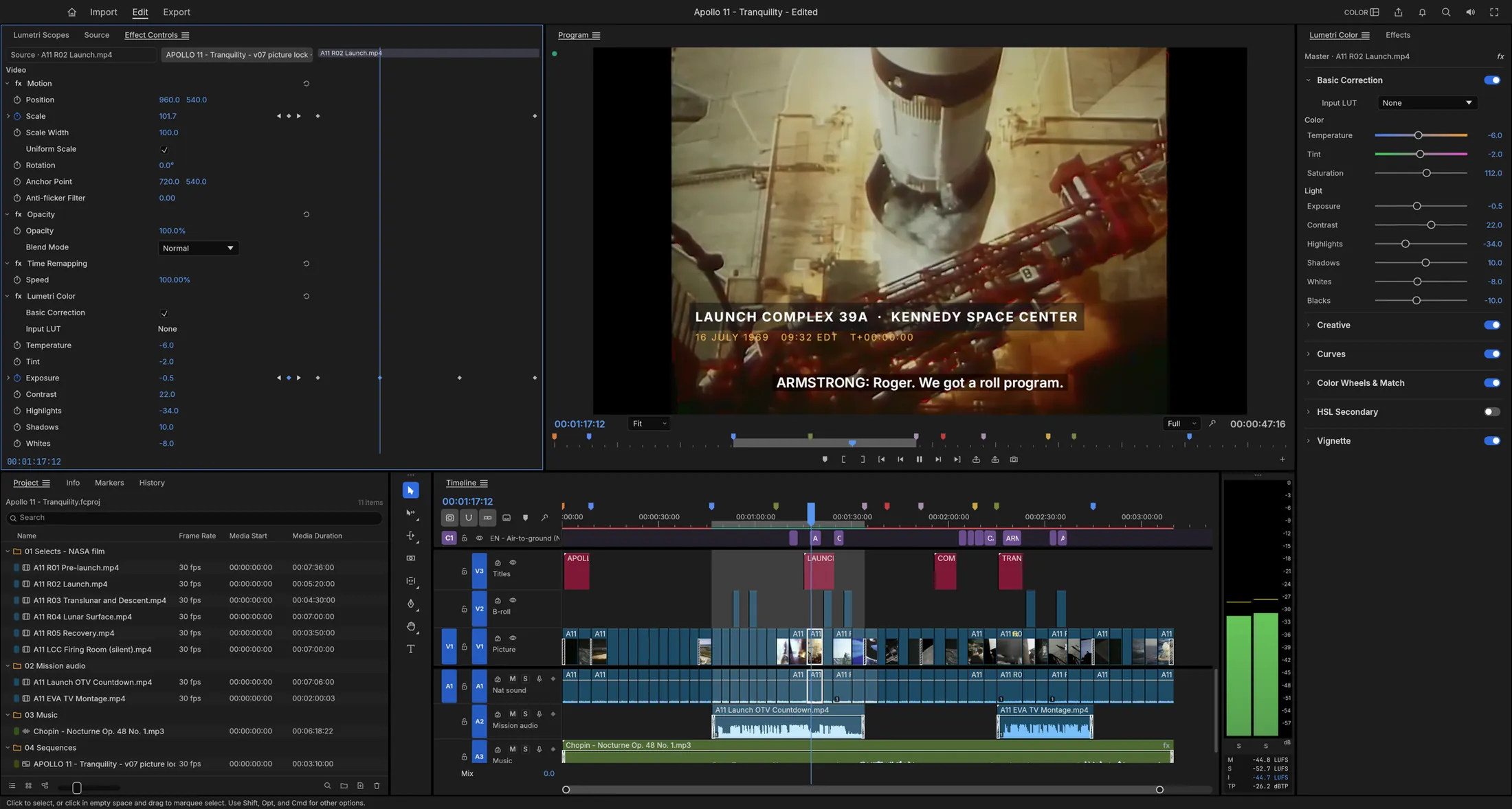 FilmCraft editing timeline